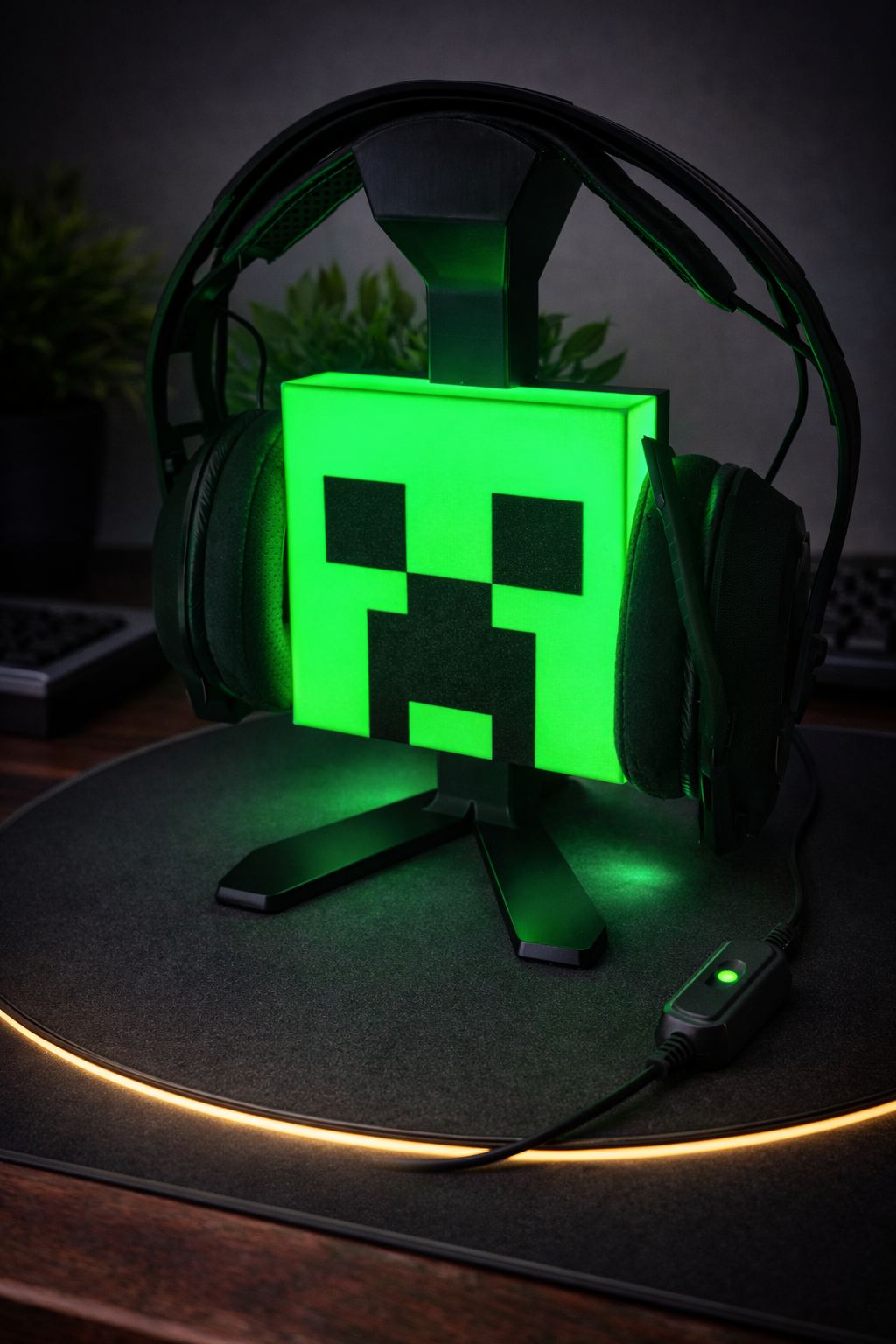 Pixel Face Desk Light