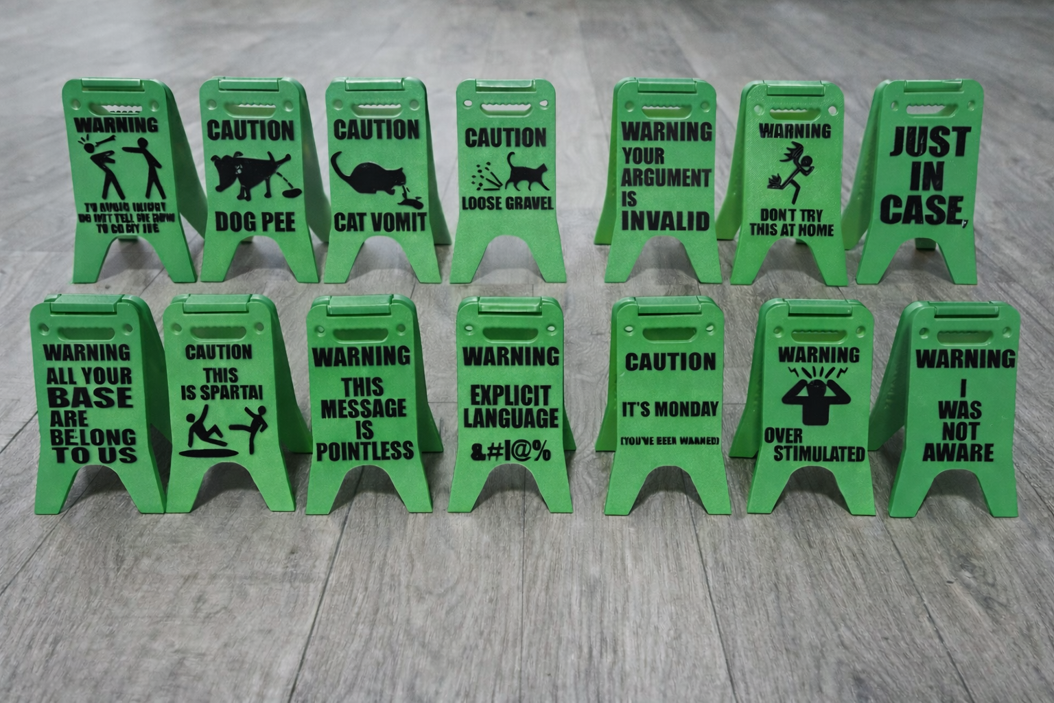 Mini Funny Warning Sign one piece